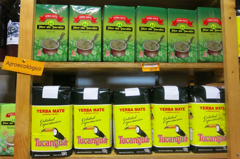 Yerba Mate at grocery store in Uruguay by Authentic Food Quest
