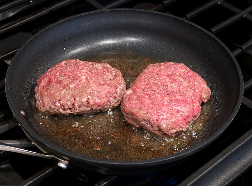 Wagyu beef patties for truffle wagyu beef burger recipe by Authentic Food Quest