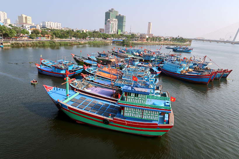 Vietnamese fish boats Danang by Authentic Food Quest