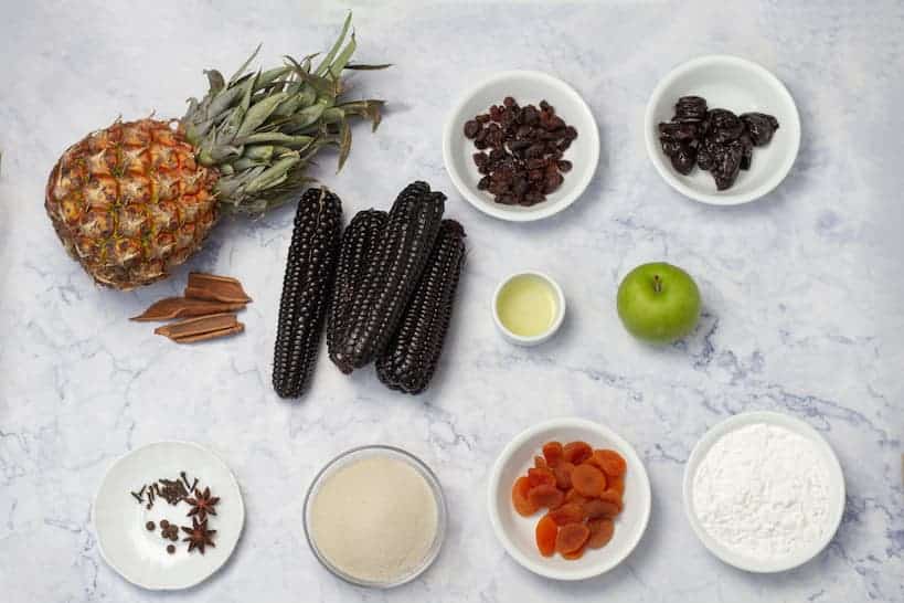 Ingredients for Mazamorra Morada Recipe by Authentic Food Quest