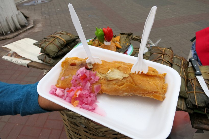 Peruvian street food tamales